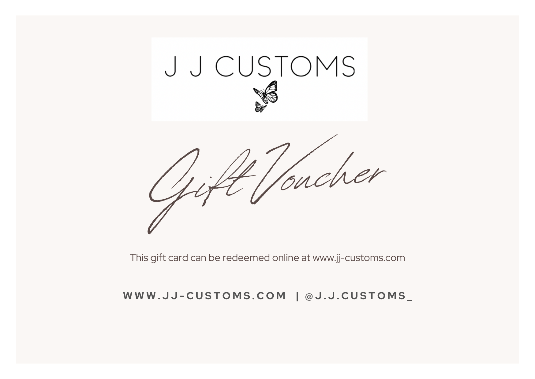 Gift Cards – JJ Customs