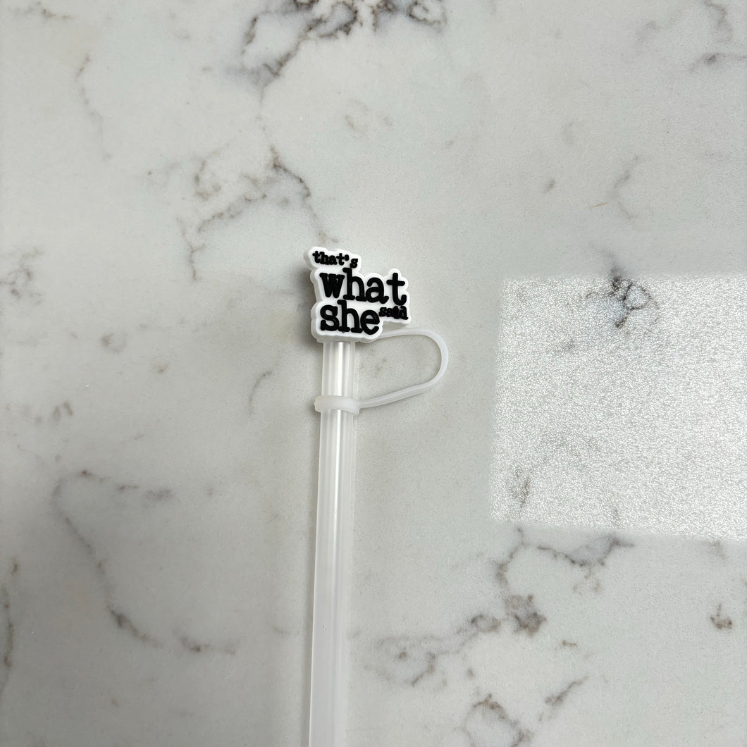 She Said Straw Topper