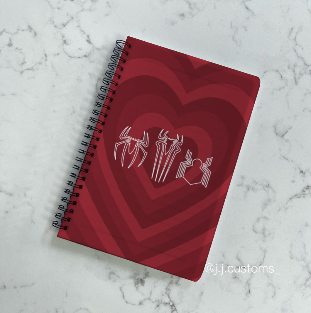 Spidey Red Heart Notebook