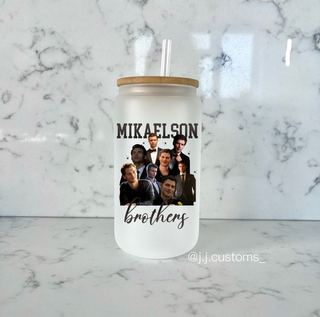 Mikaelson Brothers Homage Glass Tumbler