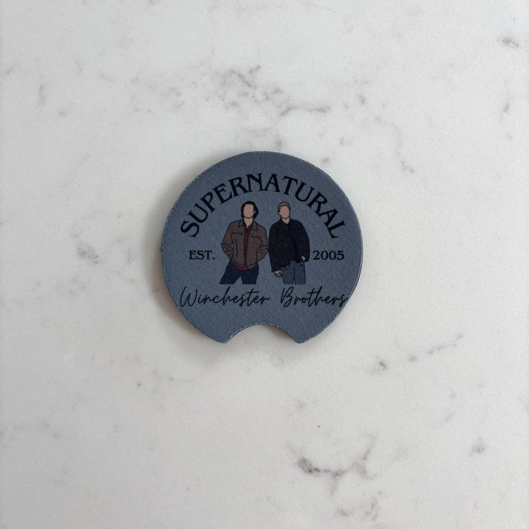 Winchester Brothers Blue Est. Car Coaster