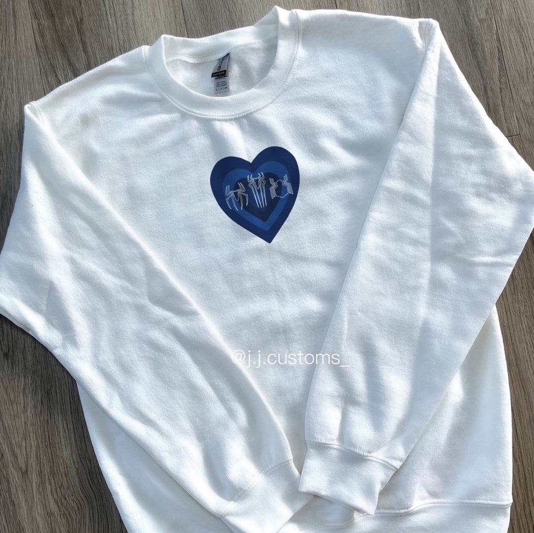 Spidey Blue Heart Sweatshirt