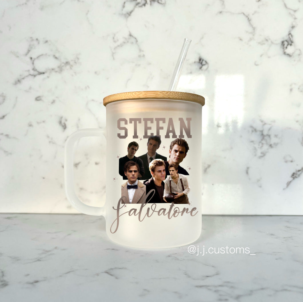 Stefan Homage Glass Mug with lid