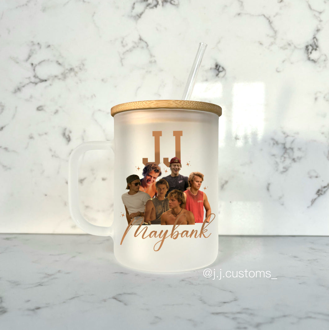 JJ Homage Glass Mug with lid