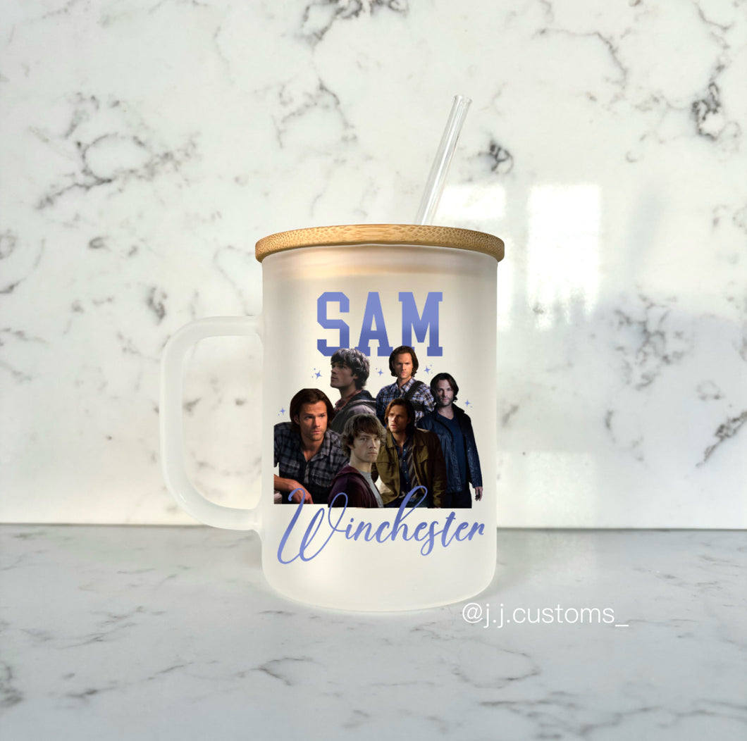 Sam Homage Glass Mug with lid