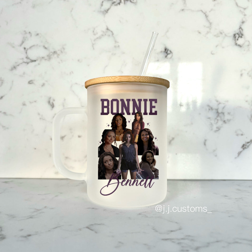 Bonnie Homage Glass Mug with lid