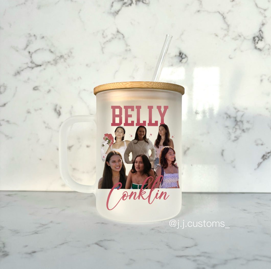 Belly Homage Glass Mug with lid