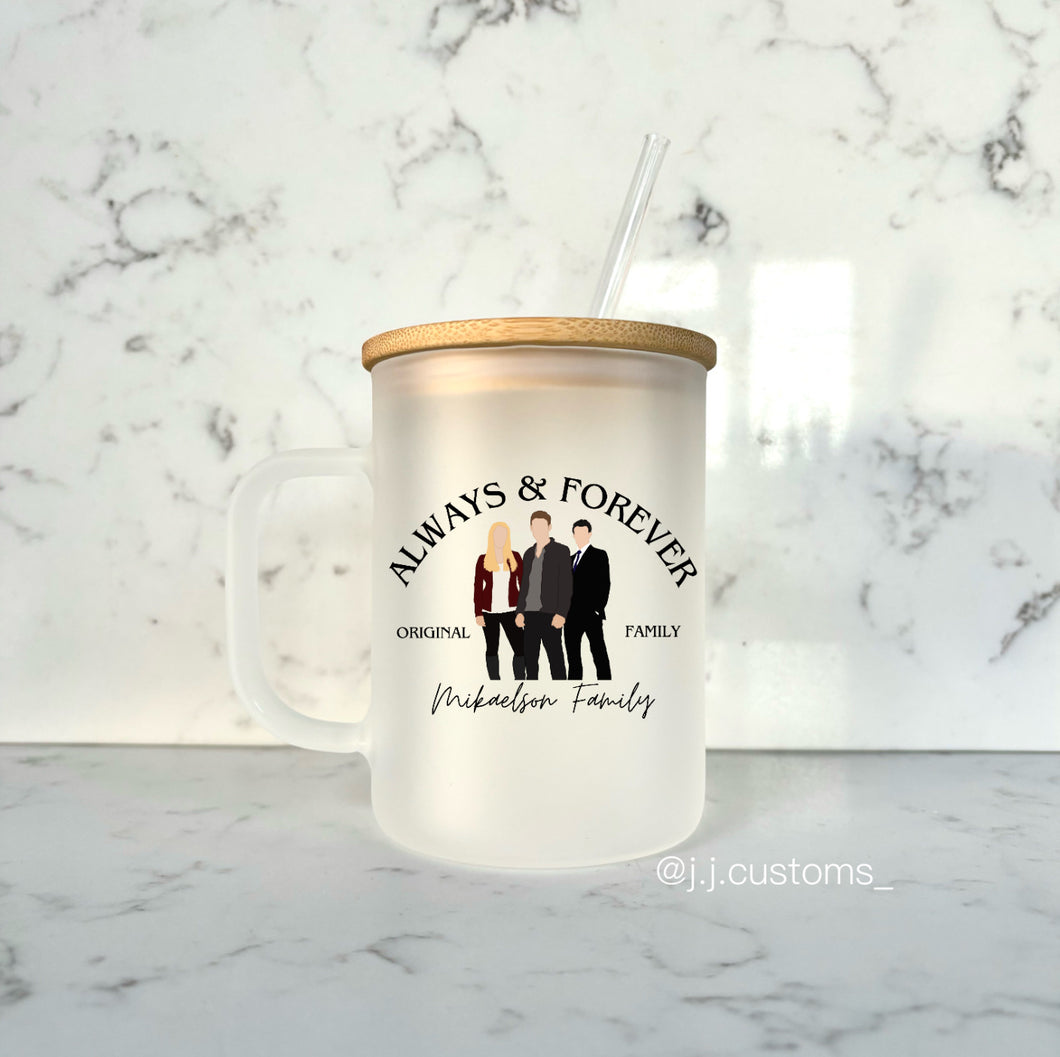 Always & Forever Est. Glass Mug with lid