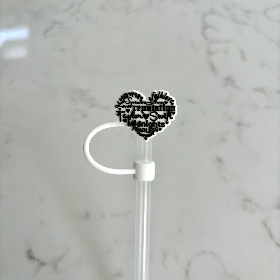 Album Heart Straw Topper