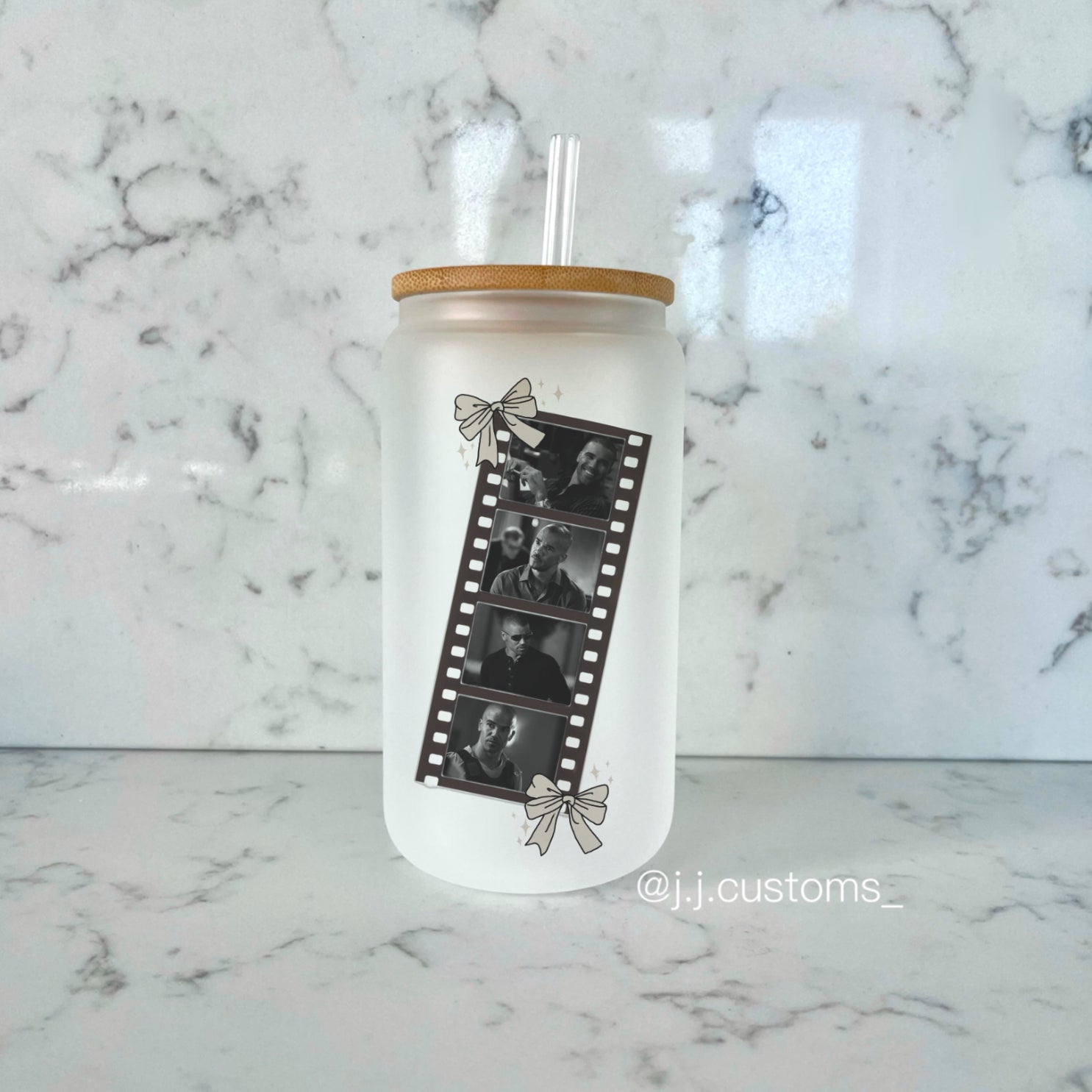 Derek Photo Booth Glass Tumbler – JJ Customs