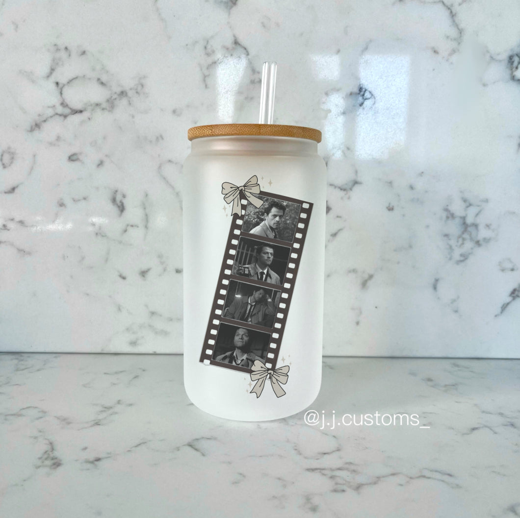 Castiel Photo Booth Glass Tumbler