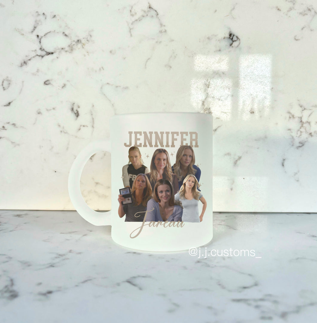 Jennifer Homage Glass Mug