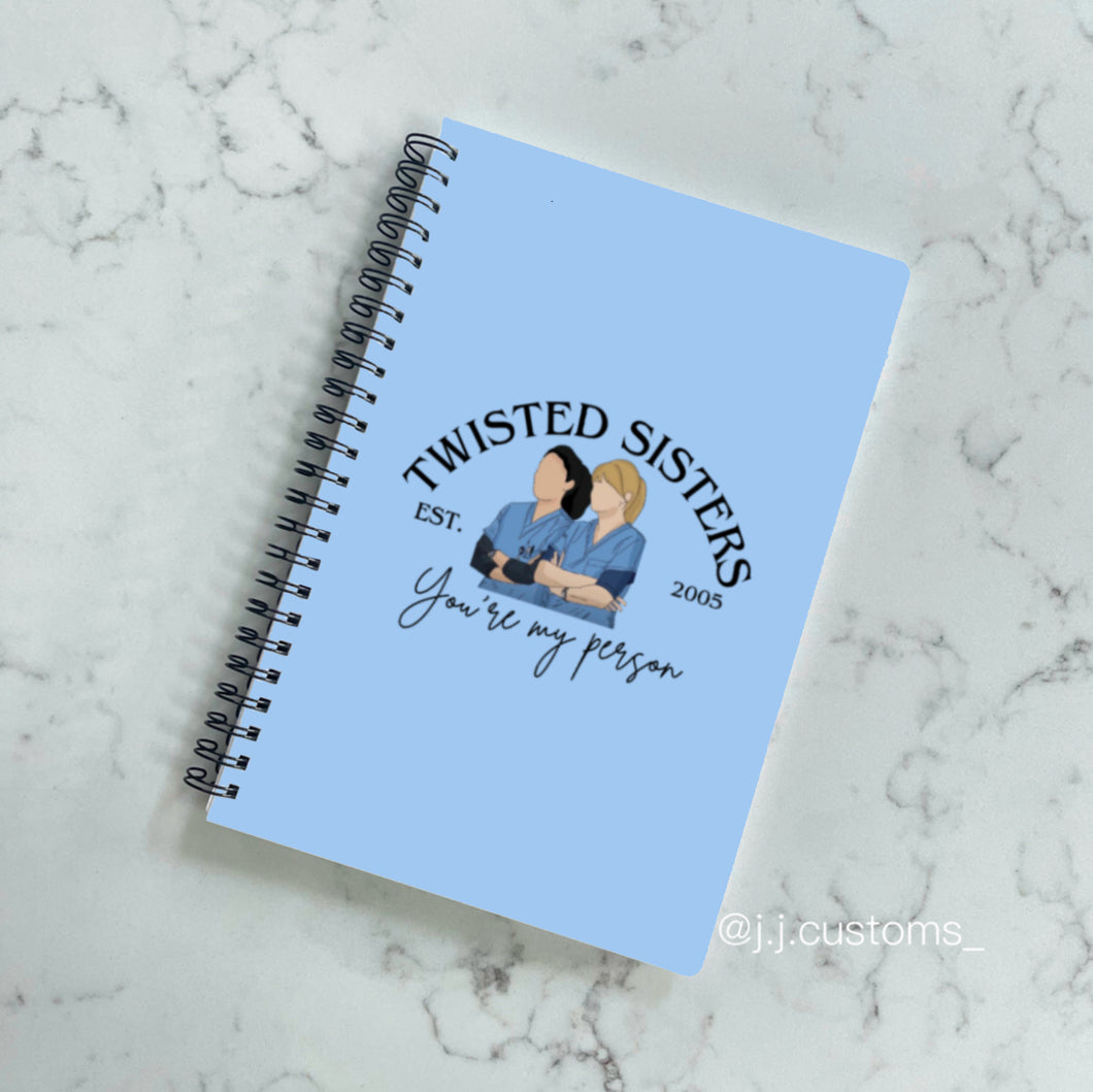 Twisted Sisters Est. Notebook