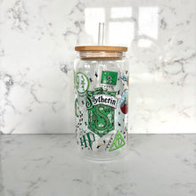 Load image into Gallery viewer, Slytherin Glass Tumbler
