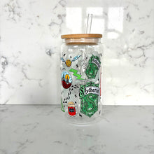 Load image into Gallery viewer, Slytherin Glass Tumbler
