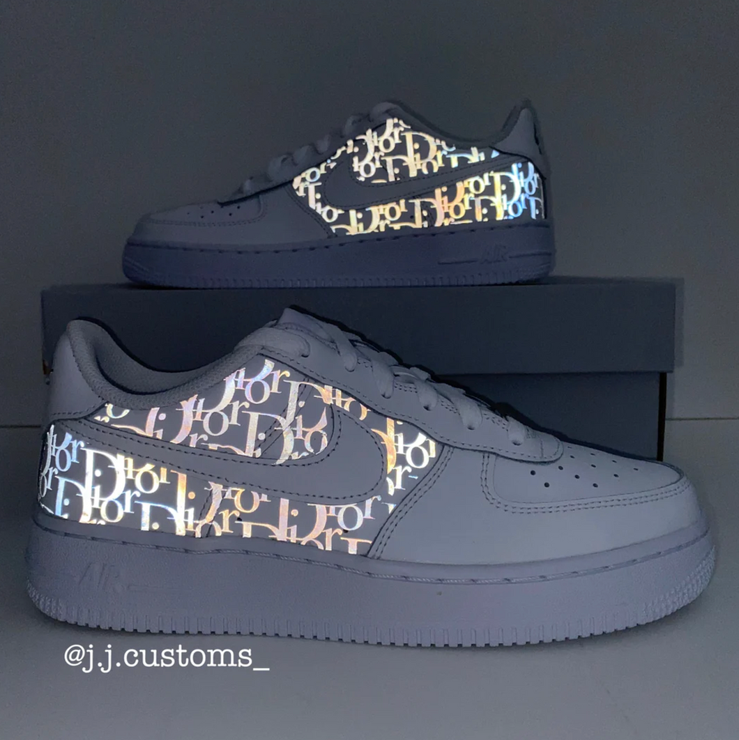 Reflective Monogram  AF1  - Size UK 4.5/ EU 37.5/ US 7