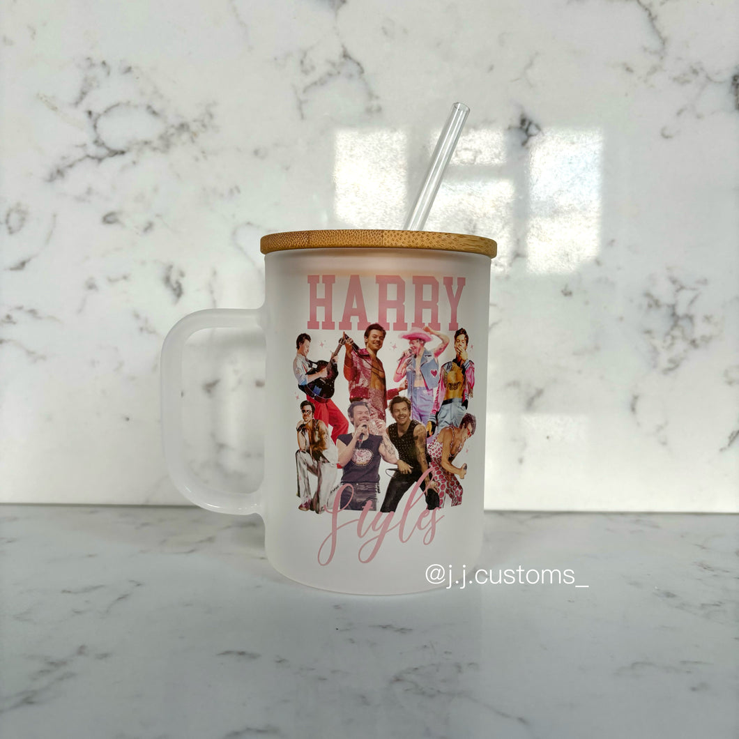 Harry Homage Glass Mug with lid