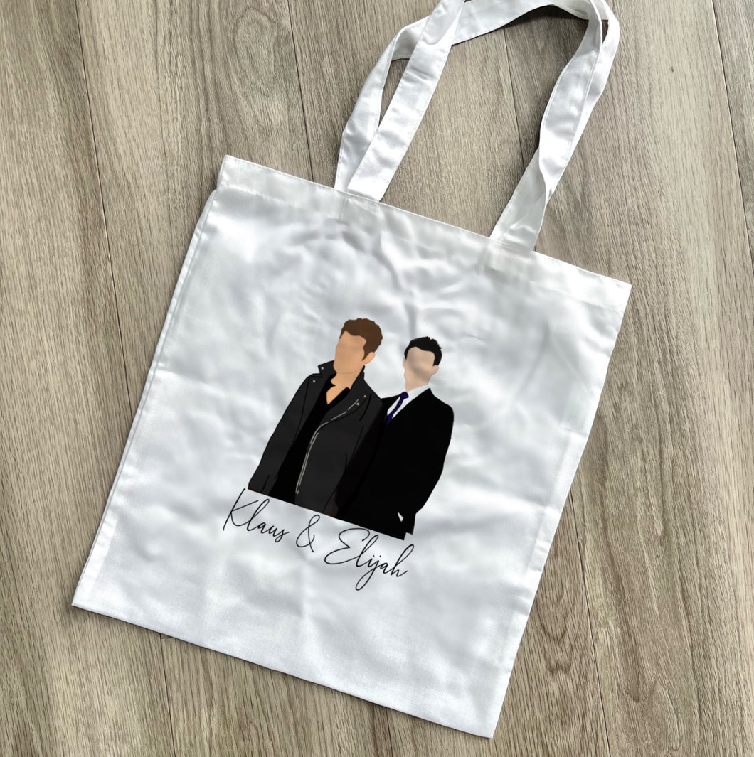 Klaus & Elijah tote bag