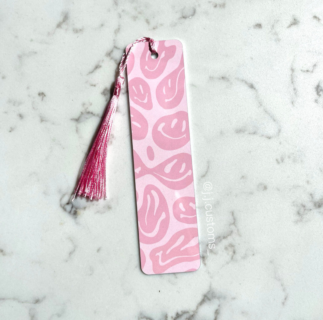 Pink Smiley Bookmark