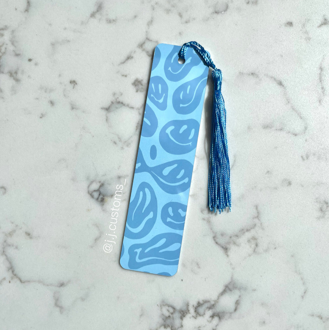 Blue Smiley Bookmark