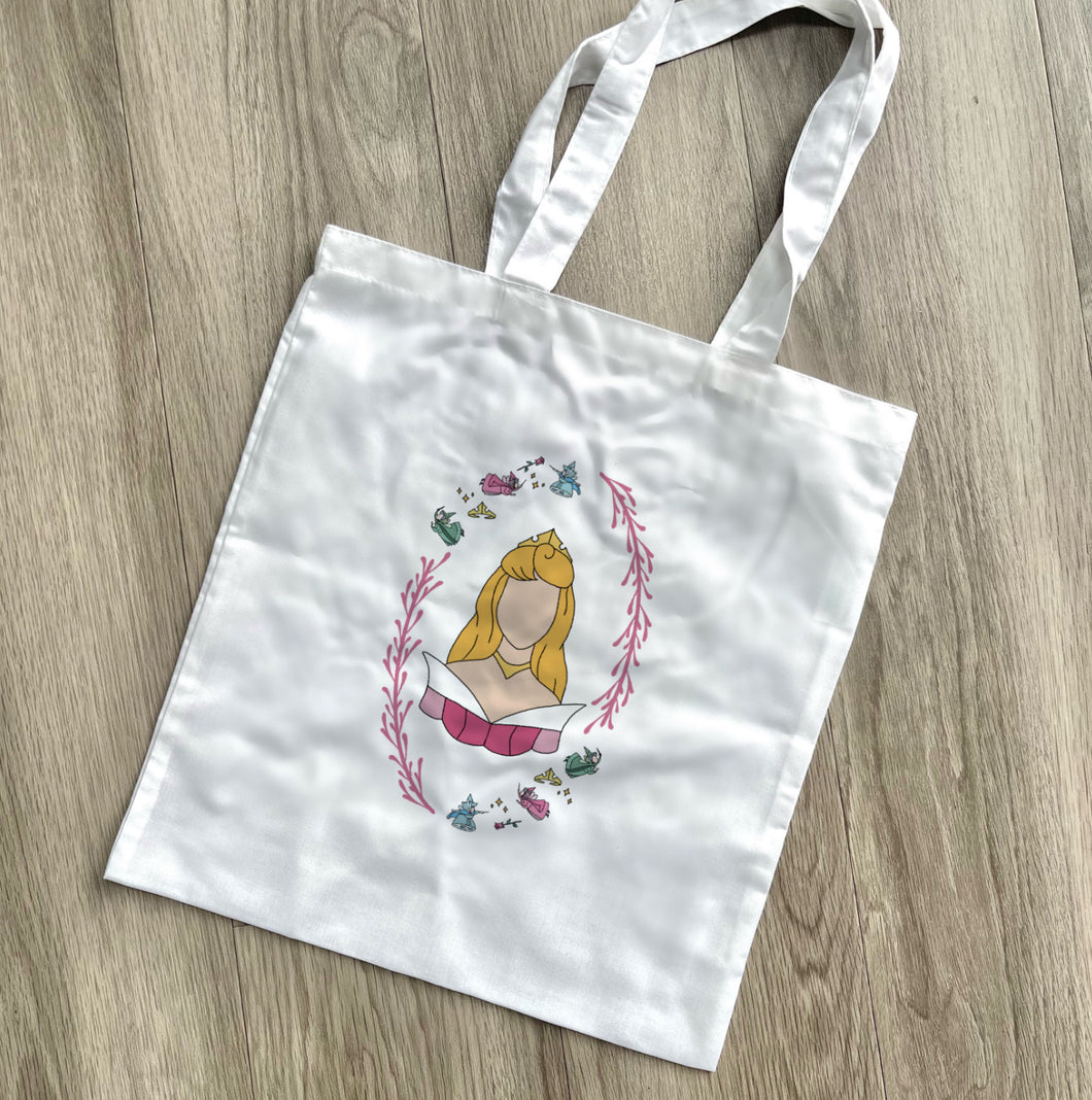 The Sleeping Princess tote bag