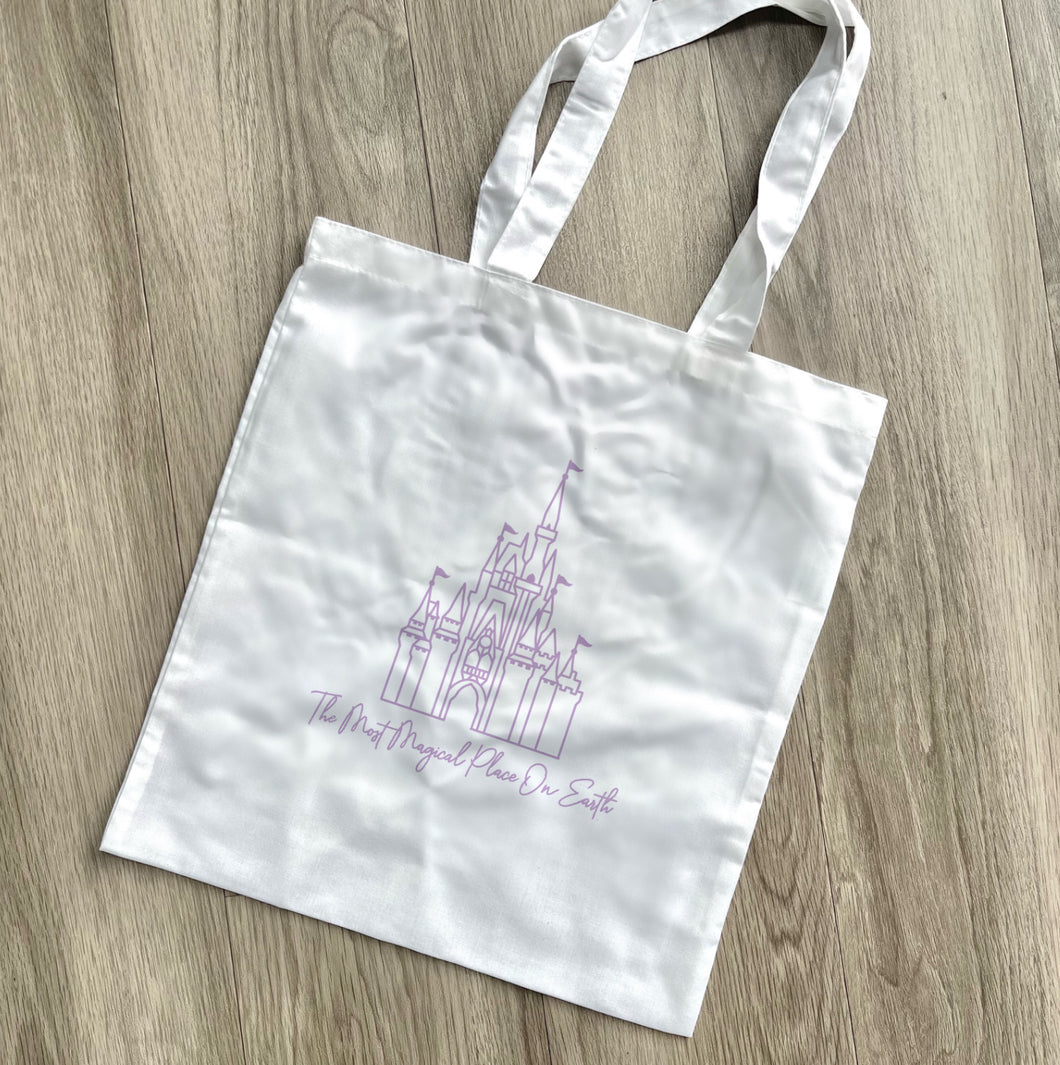 Most Magical Place Purple tote bag