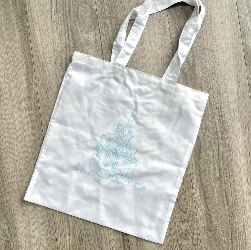 Most Magical Place Blue tote bag