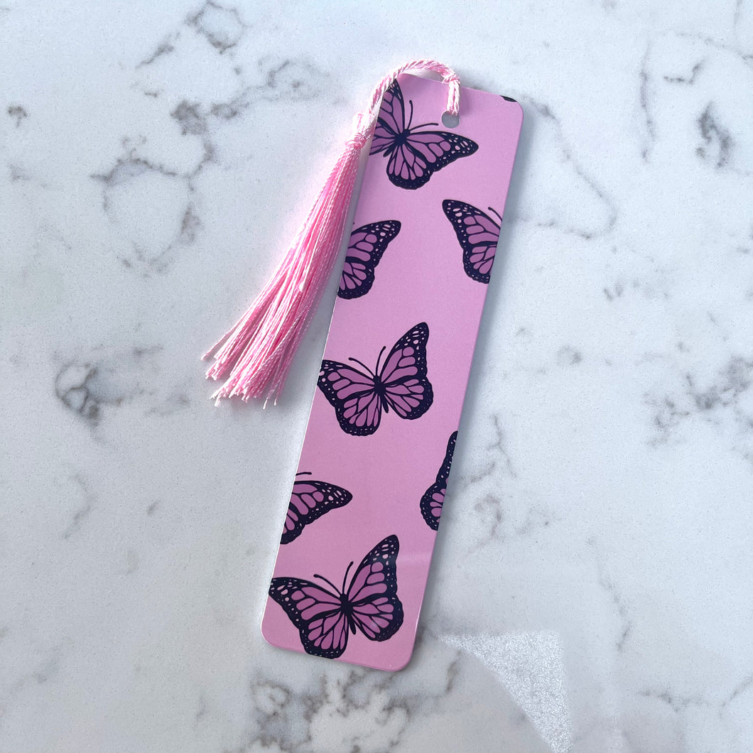Pink Butterfly Bookmark